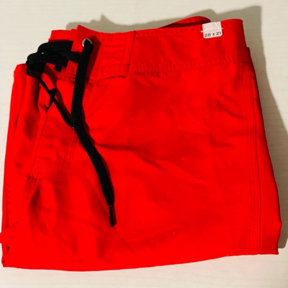 Quicksilver Red Swim Shorts 28 x 21